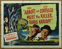 w050 ABBOTT & COSTELLO MEET KILLER BORIS KARLOFF half-sheet movie poster '49