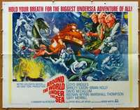 w051 AROUND THE WORLD UNDER THE SEA half-sheet movie poster '66 Bridges