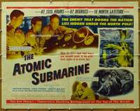 w052 ATOMIC SUBMARINE style B half-sheet movie poster '59 Franz, Foran