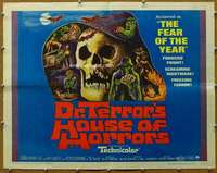 w057 DR TERROR'S HOUSE OF HORRORS half-sheet movie poster '65 Chris Lee