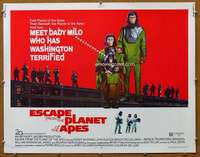 w058 ESCAPE FROM THE PLANET OF THE APES half-sheet movie poster '71 McDowall