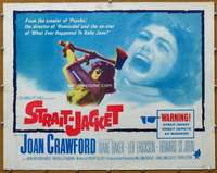 w073 STRAIT-JACKET half-sheet movie poster '64 ax murderer Joan Crawford!