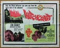 w079 WITCHCRAFT/HORROR OF IT ALL half-sheet movie poster '64 eerie!