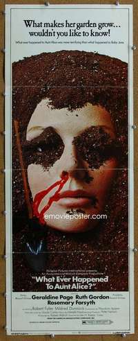 w048 WHAT EVER HAPPENED TO AUNT ALICE insert movie poster '69 spooky!