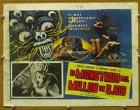 w149 BEAST WITH 1,000,000 EYES Mexican movie lobby card '55 monster!
