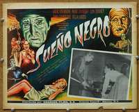 w151 BLACK SLEEP Mexican movie lobby card '56 Bela Lugosi, Lon Chaney