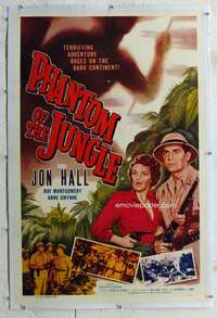 w270 PHANTOM OF THE JUNGLE linen one-sheet movie poster '55 John Hall