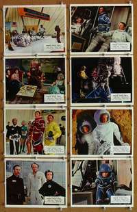 a064 MOON ZERO TWO 8 English Front of House movie lobby cards '69 1st moon western!