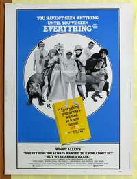 c045 EVERYTHING YOU ALWAYS WANTED TO KNOW ABOUT SEX style B Thirty by Forty movie poster ----