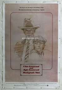 c149 HONKYTONK MAN Forty by Sixty movie poster '82 Clint & Kyle Eastwood!