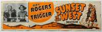 c109 SUNSET IN THE WEST paper movie banner '50 Roy Rogers