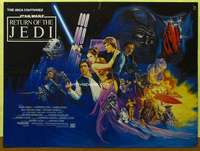 c208 RETURN OF THE JEDI British quad movie poster '83 George Lucas