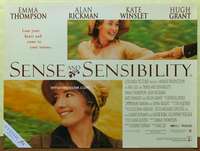 c211 SENSE & SENSIBILITY DS British quad movie poster '95 Ang Lee, Winslet
