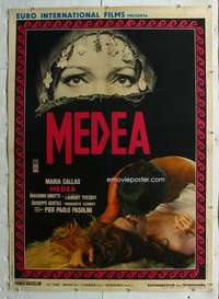 c007 MEDEA Italian one-panel movie poster '69 Pier Paolo Pasolini, Callas