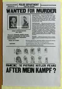 c024 AFTER MEIN KAMPF one-sheet movie poster '41 Wanted for Murder!