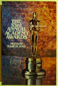 d037 53RD ANNUAL ACADEMY AWARDS 27x41 one-sheet movie poster '81 Oscar image!