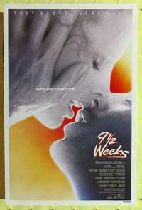 d038 9 1/2 WEEKS 27x41 one-sheet movie poster '86 Mickey Rourke, Kim Basinger