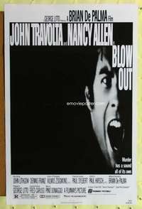 d085 BLOW OUT 27x41 one-sheet movie poster '81 John Travolta, Brian De Palma