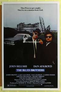 d088 BLUES BROTHERS 27x41 one-sheet movie poster '80 John Belushi, Dan Aykroyd