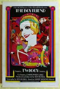 d091 BOY FRIEND int'l 27x41 one-sheet movie poster '71 Twiggy, Ellescas art!