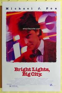 d095 BRIGHT LIGHTS BIG CITY 27x41 one-sheet movie poster '88 Michael J Fox