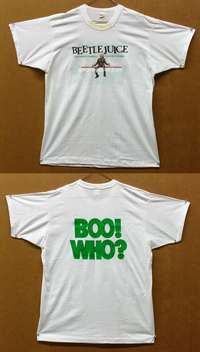 d008 BEETLEJUICE XL white Special Promotional Movie T-Shirt '88 Michael Keaton