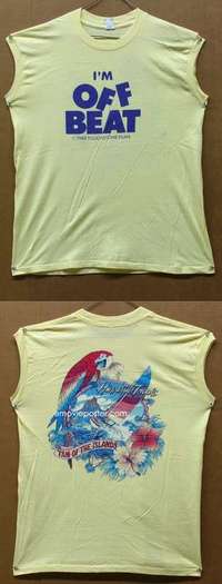 d021 OFF BEAT XL yellow sleeveless Special Promotional Movie T-Shirt '86 Reinhold