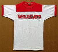 d030 WILDCATS M white Special Promotional Movie T-Shirt '85 Goldie Hawn, football!