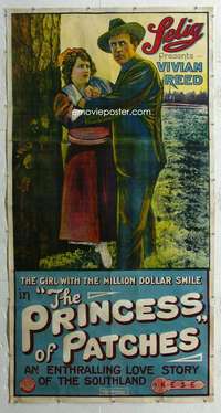 e051 PRINCESS OF PATCHES linen three-sheet movie poster '17 Vivan Reed, Selig!