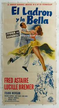 e065 YOLANDA & THE THIEF linen Spanish/U.S. three-sheet movie poster '45 Astaire