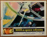 f028 2001 A SPACE ODYSSEY half-sheet movie poster '68 Stanley Kubrick