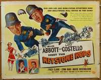 f034 ABBOTT & COSTELLO MEET THE KEYSTONE KOPS half-sheet movie poster '55