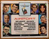 f038 AIRPORT half-sheet movie poster '70 Burt Lancaster, Dean Martin