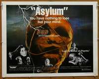 f054 ASYLUM half-sheet movie poster '72 Peter Cushing, Britt Ekland, Bloch