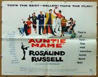 f057 AUNTIE MAME half-sheet movie poster '58 classic Rosalind Russell!