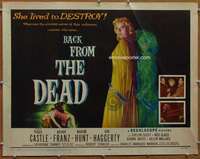 f058 BACK FROM THE DEAD half-sheet movie poster '57 Peggie Castle, horror!