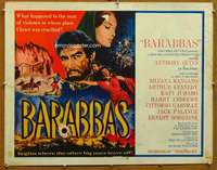 f065 BARABBAS half-sheet movie poster '62 Anthony Quinn, Silvana Mangano