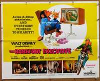 f068 BAREFOOT EXECUTIVE half-sheet movie poster '71 Disney, Kurt Russell