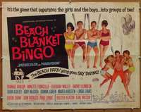 f070 BEACH BLANKET BINGO half-sheet movie poster '65 Frankie & Annette!