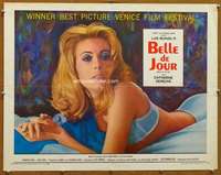 f074 BELLE DE JOUR half-sheet movie poster '68 sexy Catherine Deneuve!