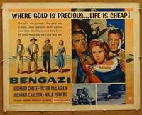 f077 BENGAZI half-sheet movie poster '55 Richard Conte, Victor McLaglen