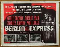 f078 BERLIN EXPRESS half-sheet movie poster R55 Merle Oberon, Robert Ryan