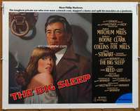 f083 BIG SLEEP half-sheet movie poster '78 Robert Mitchum, Amsel art!