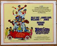 f084 BINGO LONG half-sheet movie poster '76 Billy Dee Williams, baseball!