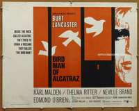 f086 BIRDMAN OF ALCATRAZ half-sheet movie poster '62 Burt Lancaster