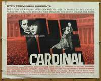 f107 CARDINAL half-sheet movie poster '64 Otto Preminger, Romy Schneider