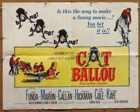 f111 CAT BALLOU half-sheet movie poster '65 classic Jane Fonda, Lee Marvin