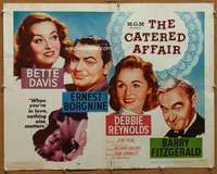 f113 CATERED AFFAIR half-sheet movie poster '56 Reynolds, Bette Davis