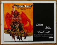 f123 CHATO'S LAND half-sheet movie poster '72 Charles Bronson, Palance