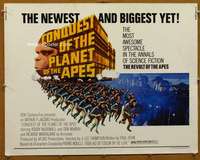f137 CONQUEST OF THE PLANET OF THE APES half-sheet movie poster '72